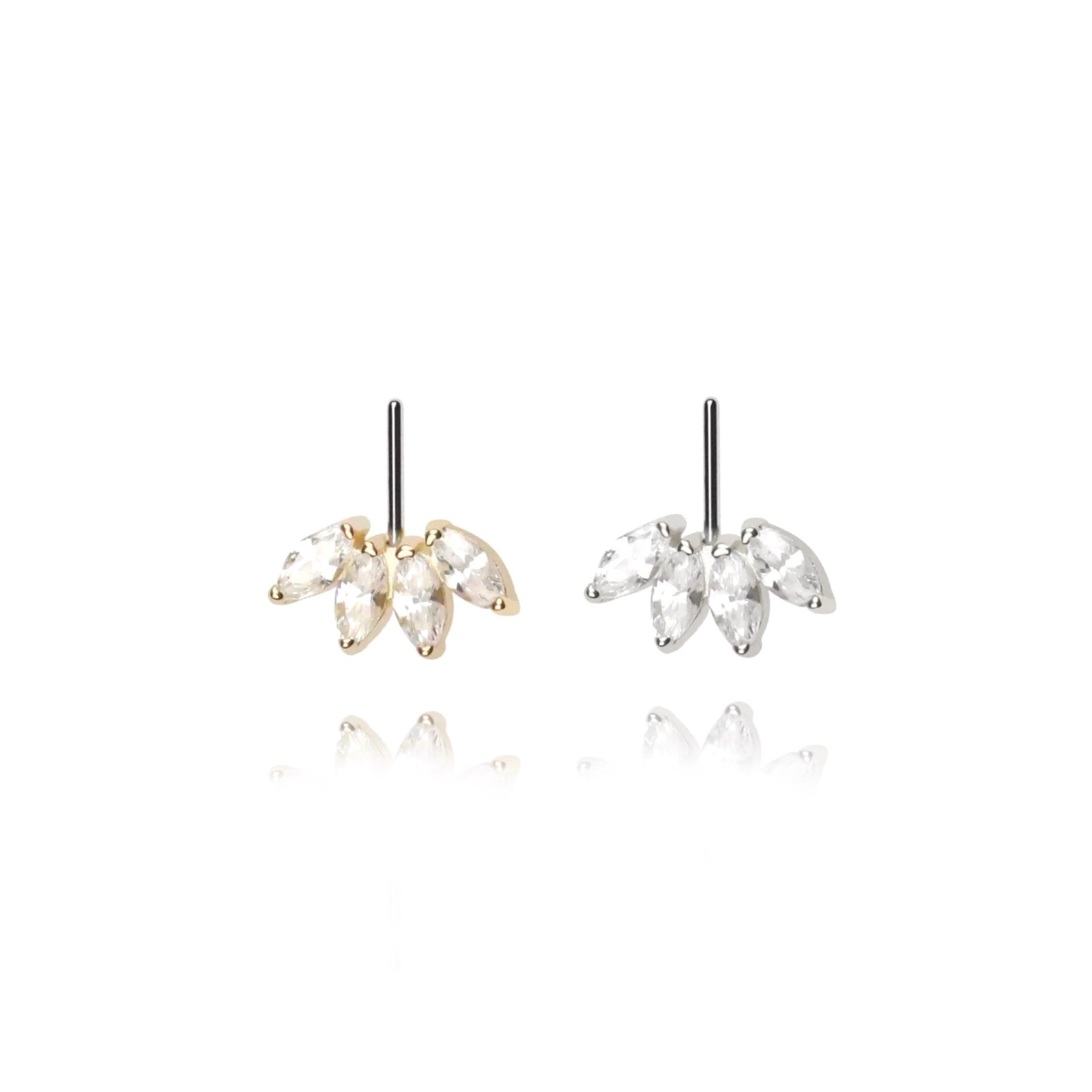 Upsidedown Marquise | Piercing Oro 14kt - UnusualPiercingShop.com