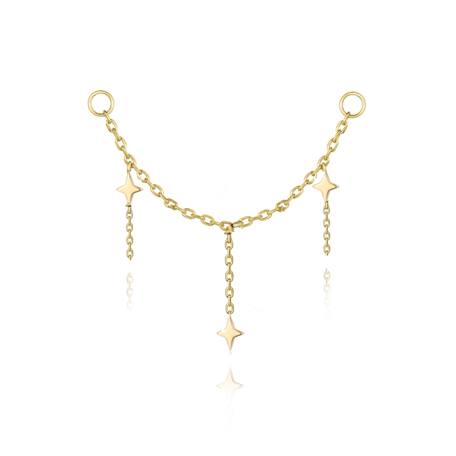 Comet Chain | Catenina Piercing Oro 14kt - UnusualPiercingShop.com