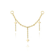 Comet Chain | Catenina Piercing Oro 14kt - UnusualPiercingShop.com
