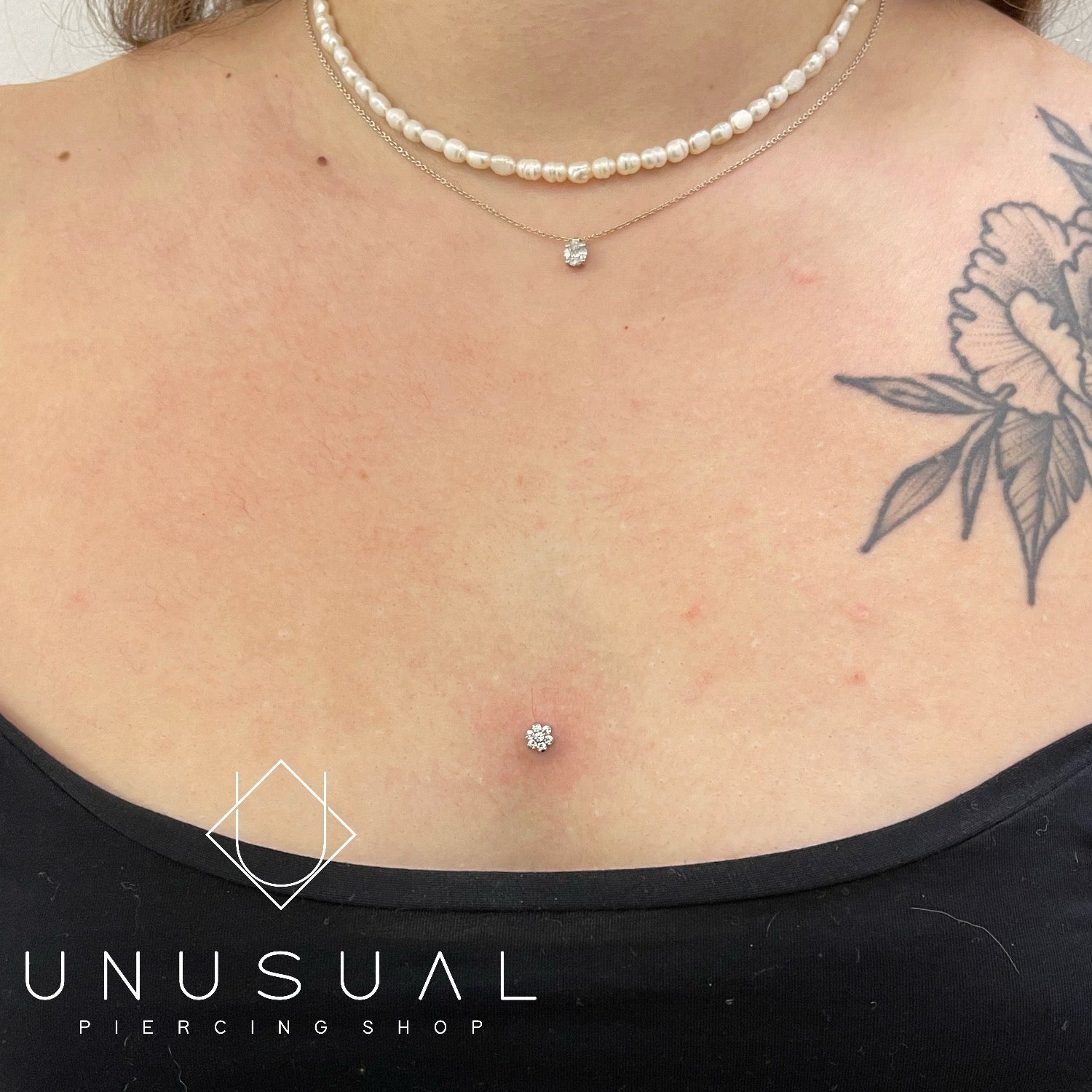 Flower Dermal Piercing - UnusualPiercingShop.com