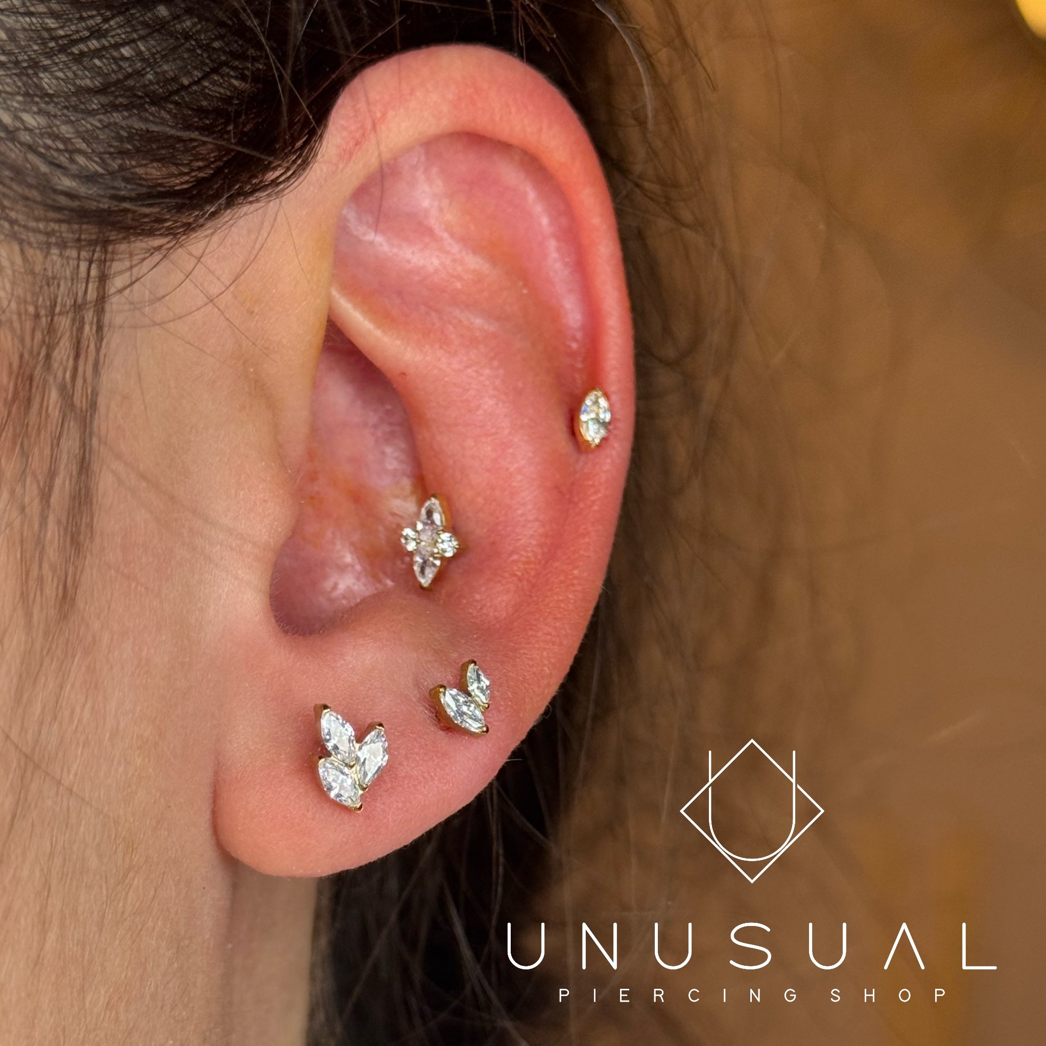 Triple Leaves | Piercing Titanio