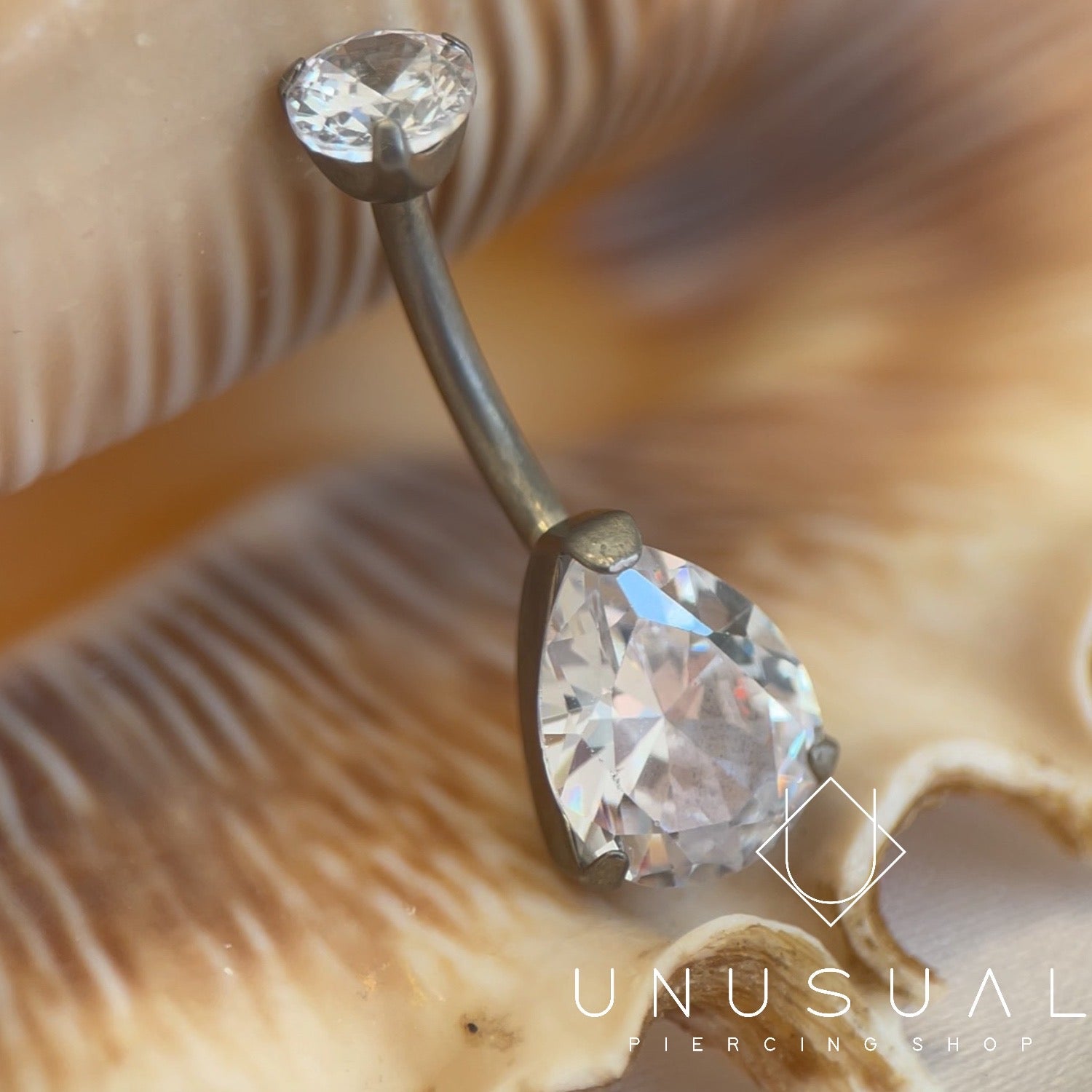 Big White Drop Piercing - UnusualPiercingShop.com