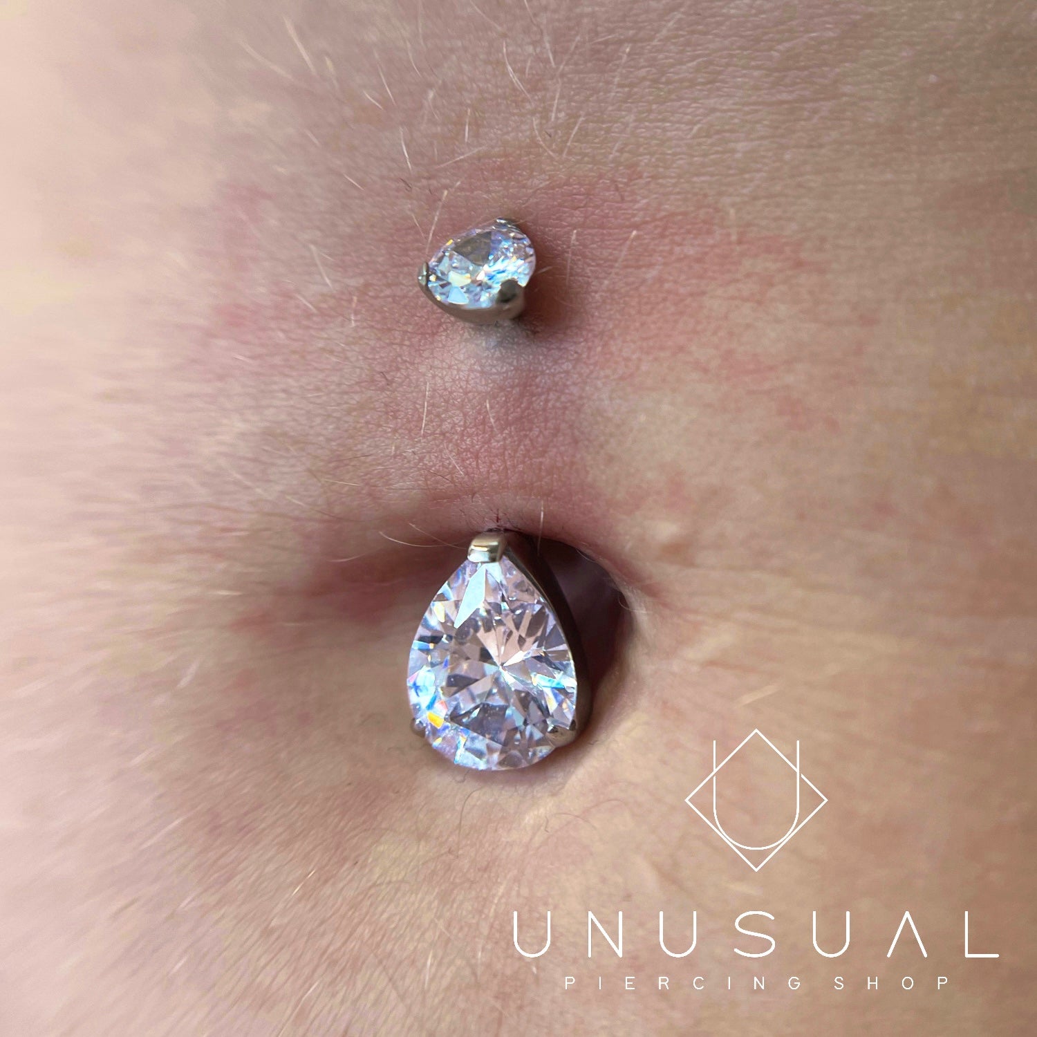 Big White Drop Piercing - UnusualPiercingShop.com