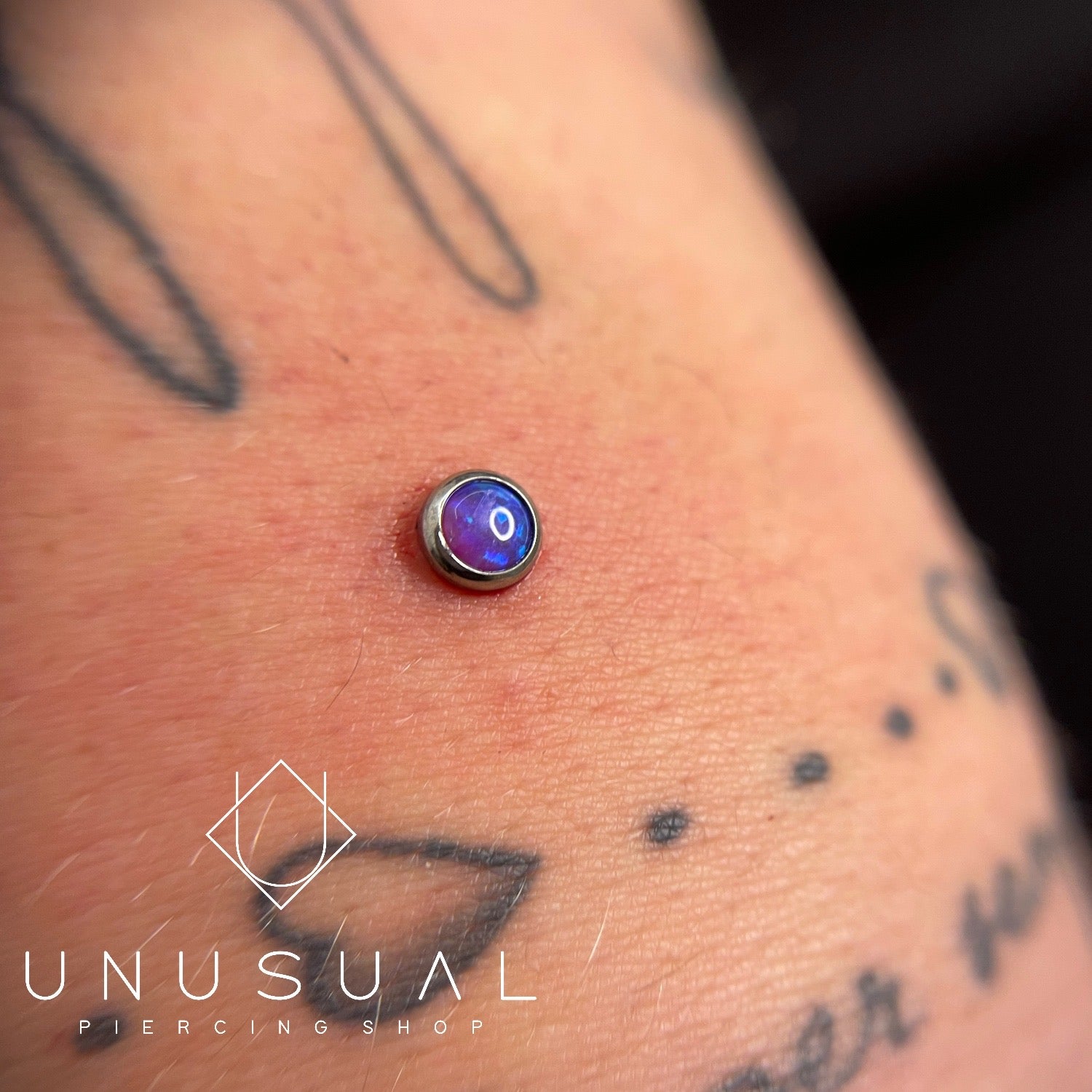 Violet Opal Dermal Piercing - UnusualPiercingShop.com