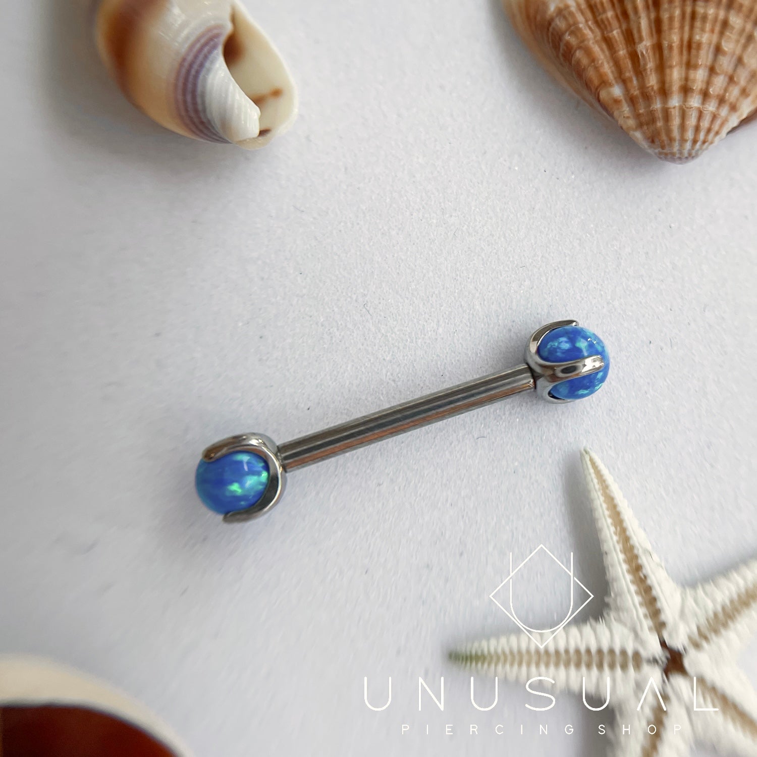 Blu Opal Nipple Piercing - UnusualPiercingShop.com