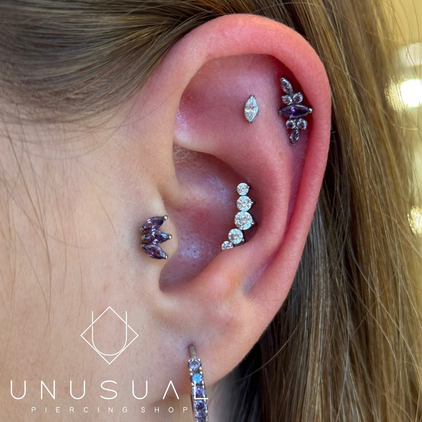 Leaves Cluster Piercing -UnusualPiercingShop.com