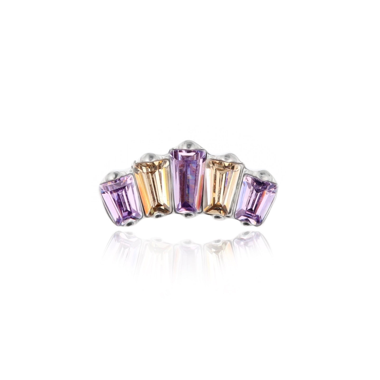 Violet Baguette Cluster Piercing - UnusualPiercingShop.com