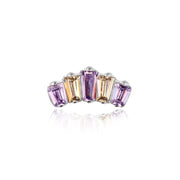 Violet Baguette Cluster Piercing - UnusualPiercingShop.com