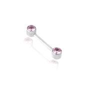 Pink Diamond Nipple Piercing Titanio - UnusualPiercingShop.com