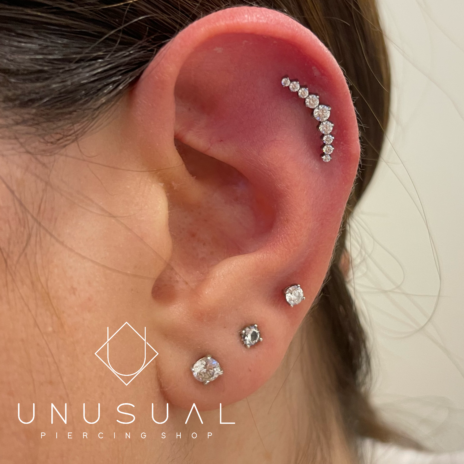 Big Diamond Cluster Piercing - UnusualPiercingShop.com