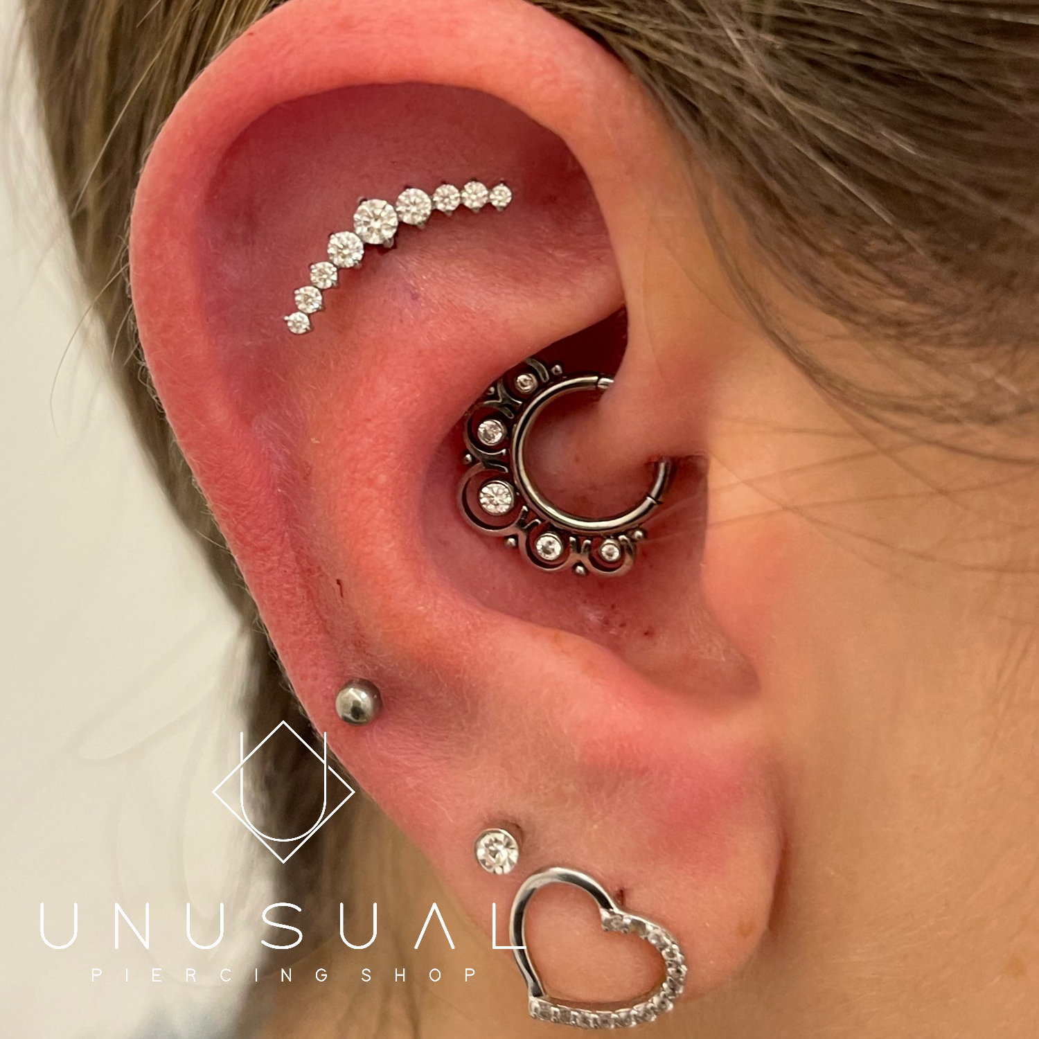 Big Diamond Cluster Piercing - UnusualPiercingShop.com
