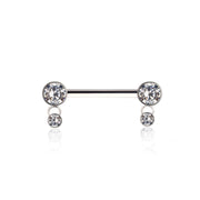 Pendant Diamond Nipple Piercing Titanio - UnusualPiercingShop.com