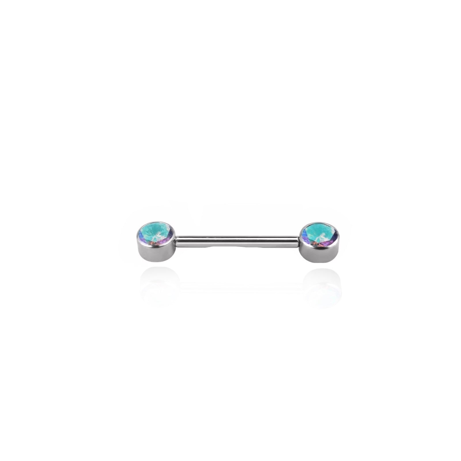 Rainbow Diamond Nipple Piercing Titanio - UnsualPiercingShop.com