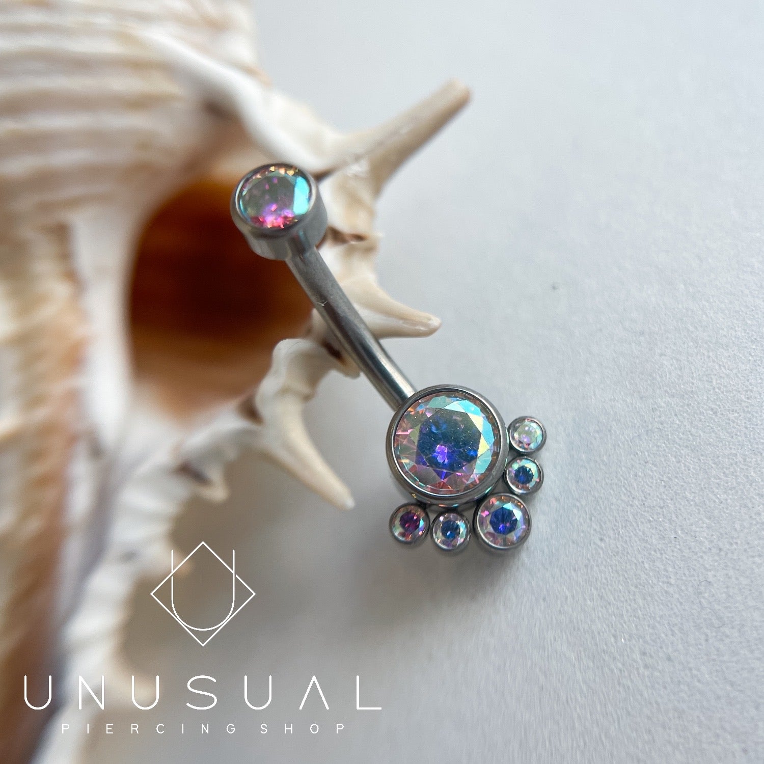 Rainbow Mermaid Navel Piercing - UnusualPiercingShop.com