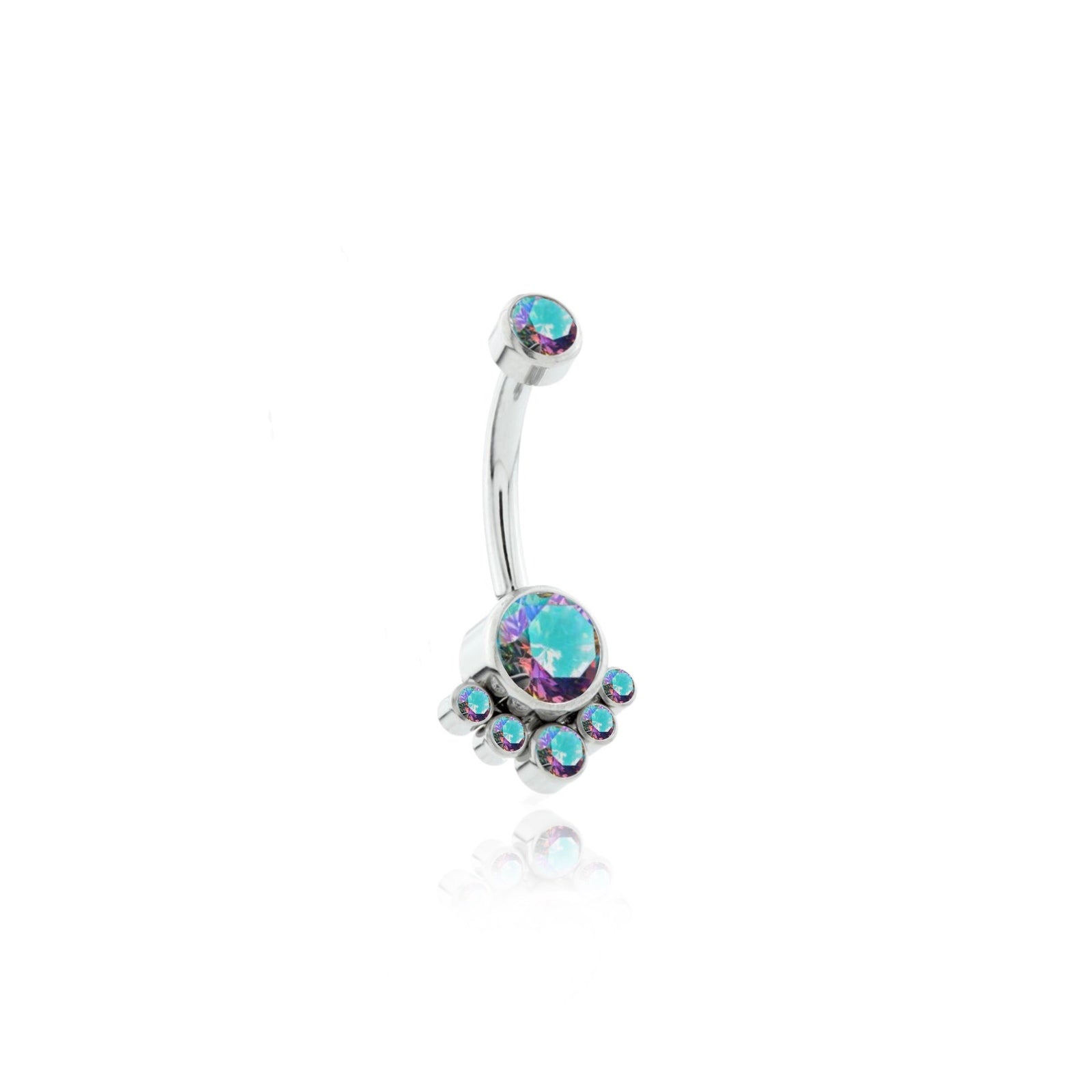Rainbow Mermaid Navel Piercing Titanio - UnusualPiercingShop.com
