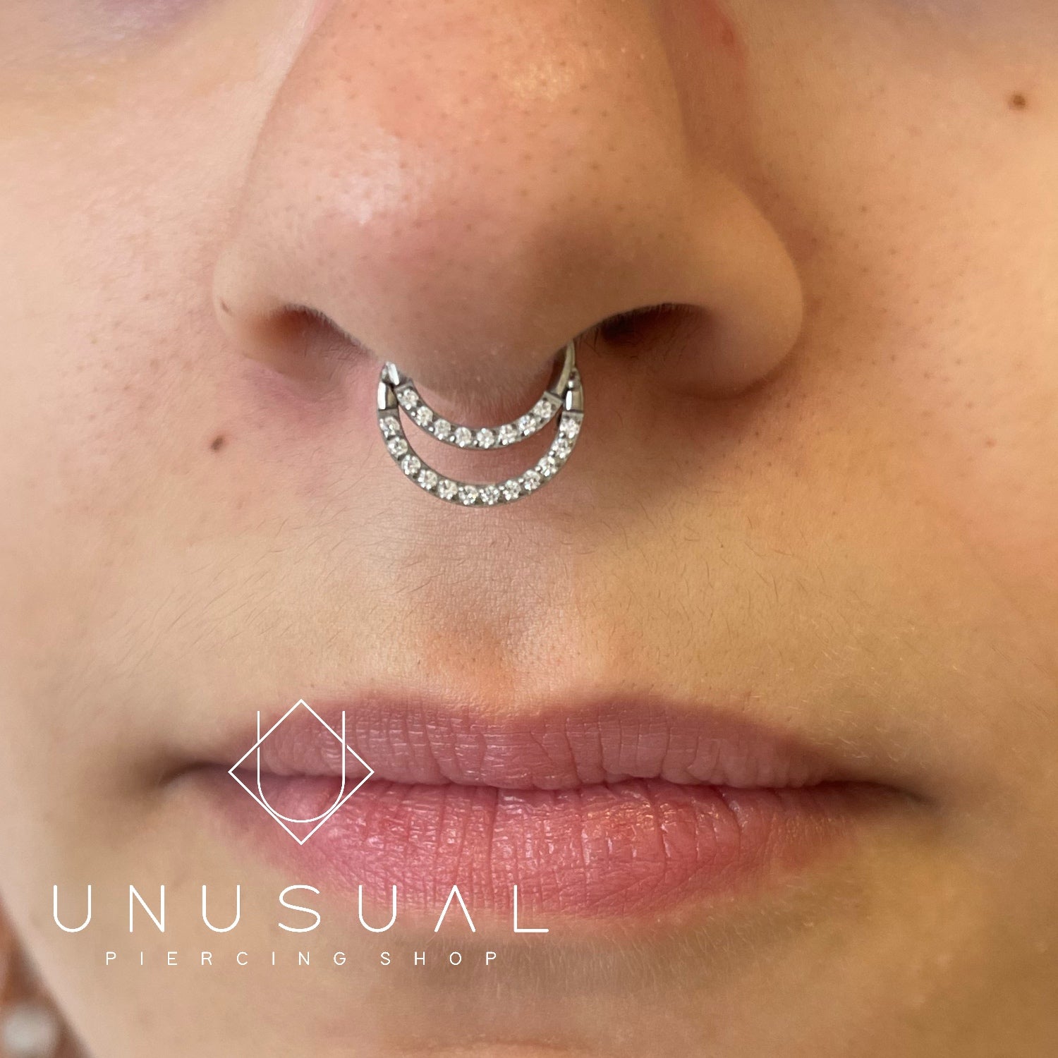 Bright Double Septum Piercing - UnusualPiercingShop.com