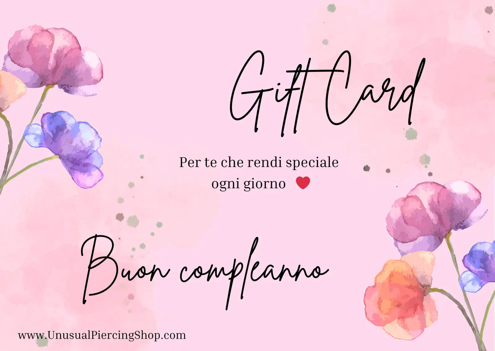 Gift Card di Compleanno - UnusualPiercingShop.com