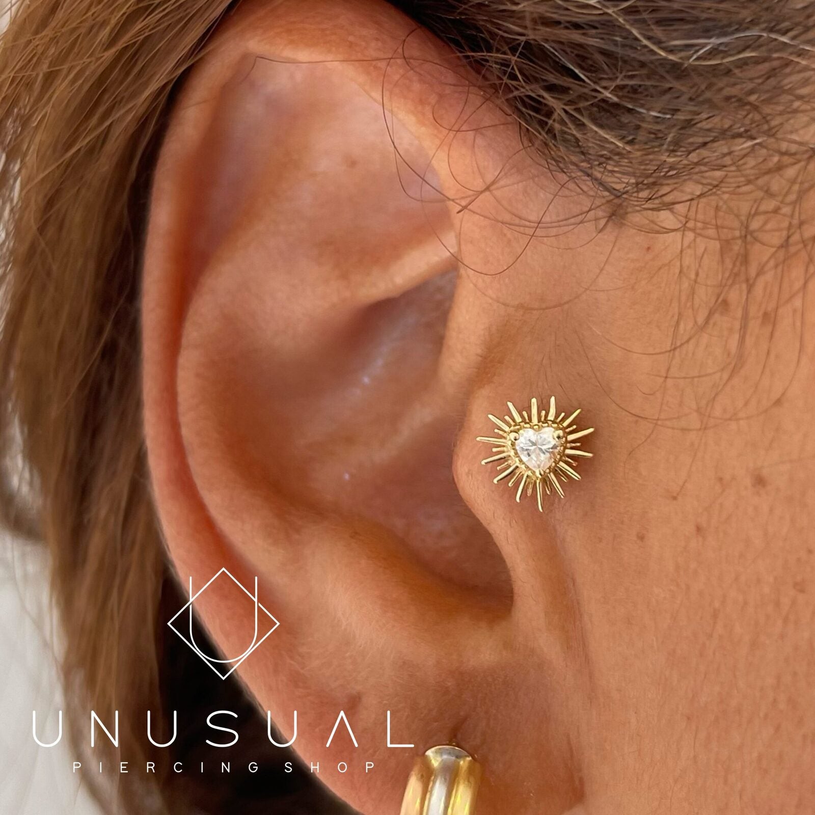 Sacred Heart piercing Oro 14kt - UnusualPiercingShop.com