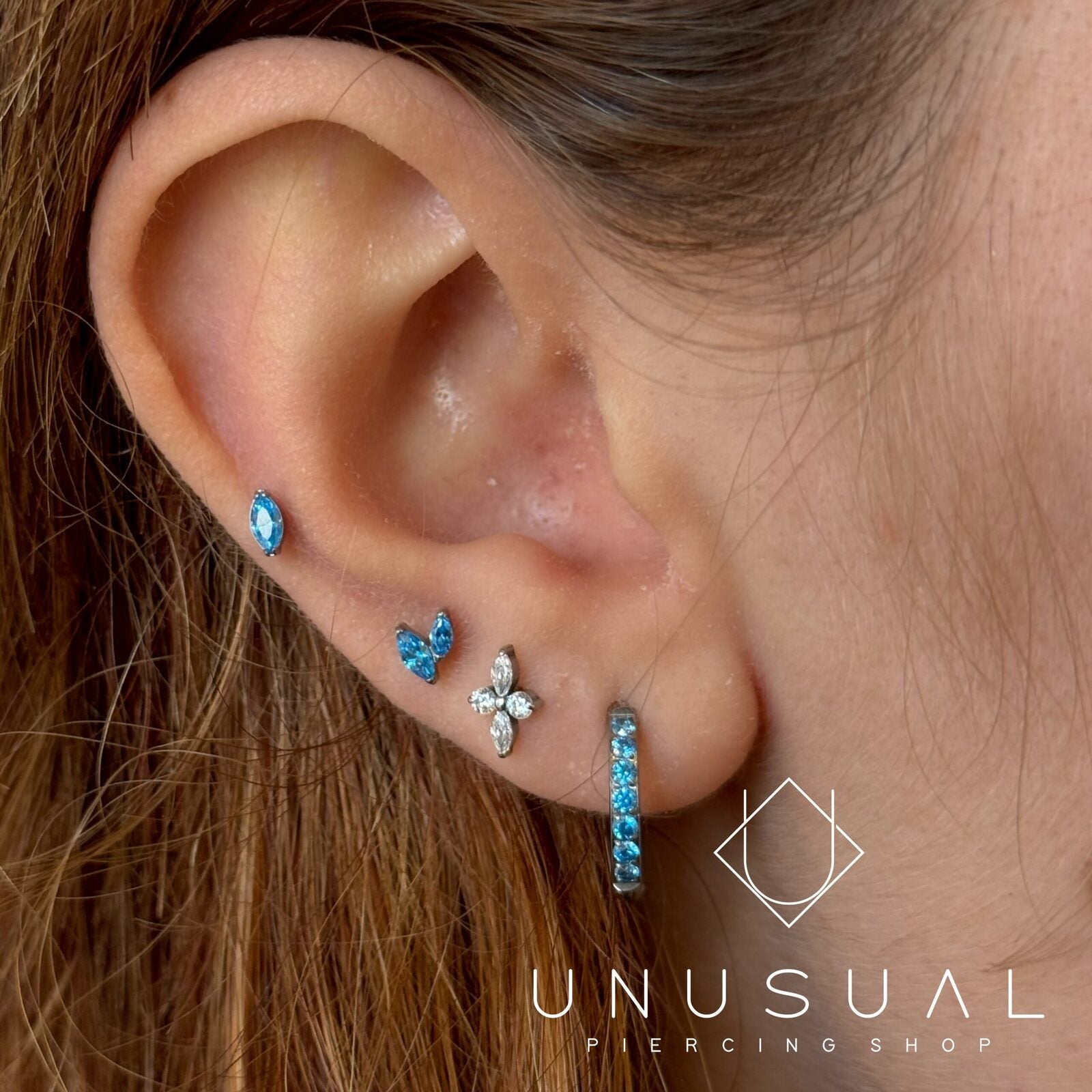 5 Paia Orecchini A Perno In Titanio Con Zirconia Cubica 5A - Set Ipoallergenico Con Chiusura A Vite Per Uomo E Donna - Colori Arcobaleno
