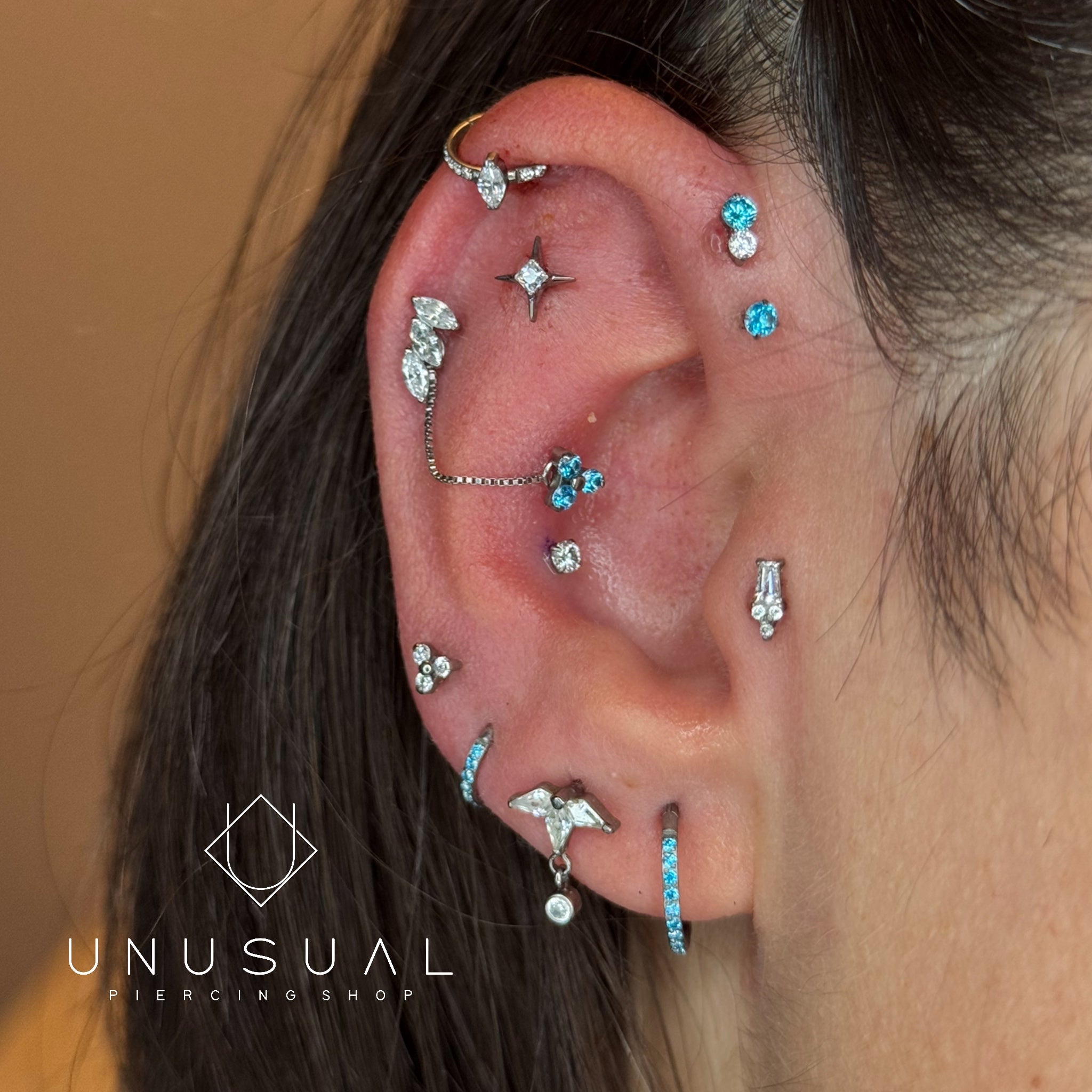 Single Gold | Catenina Piercing oro 14kt