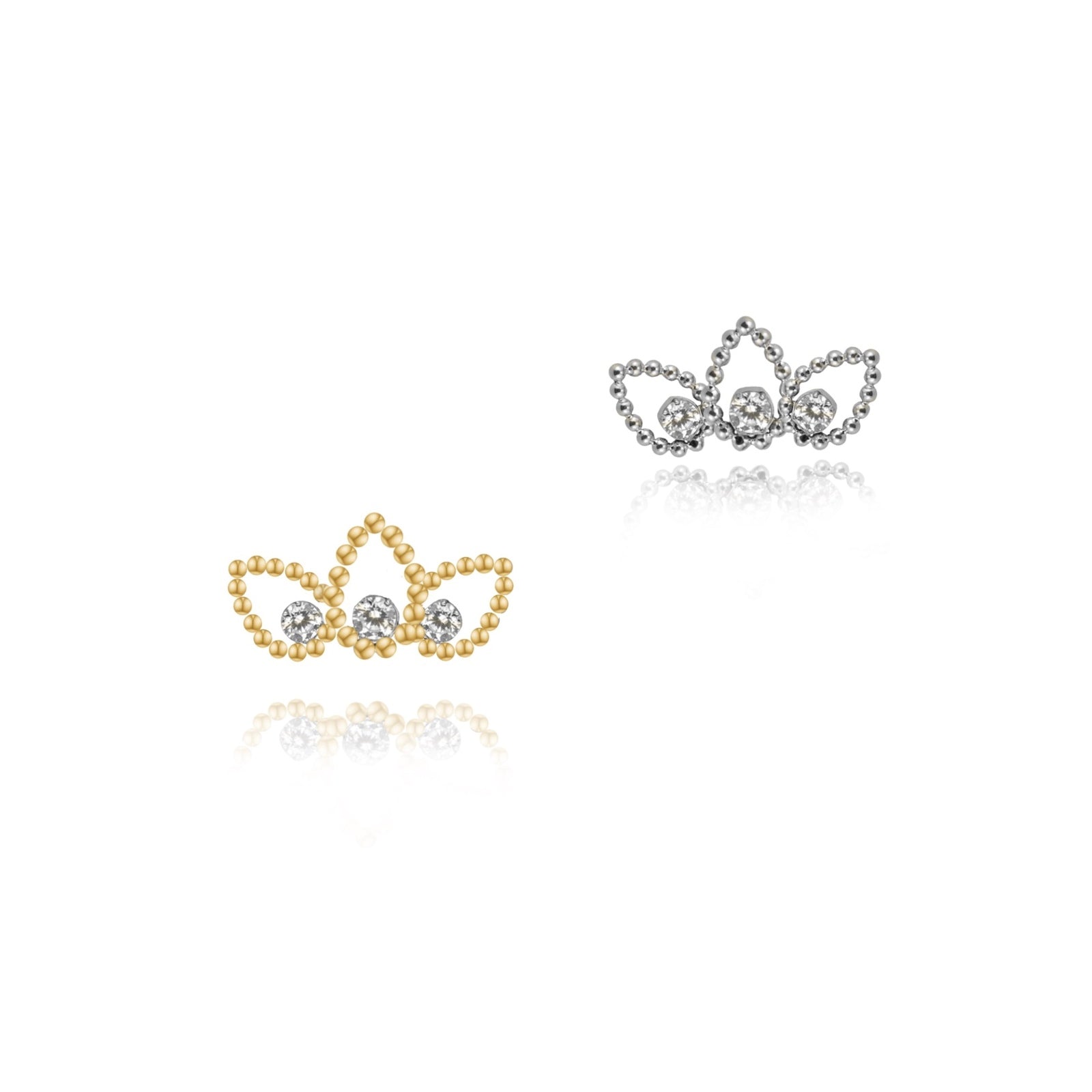 Mini Crown | Oro 14kt Piercing- UnusualPiercingShop.com
