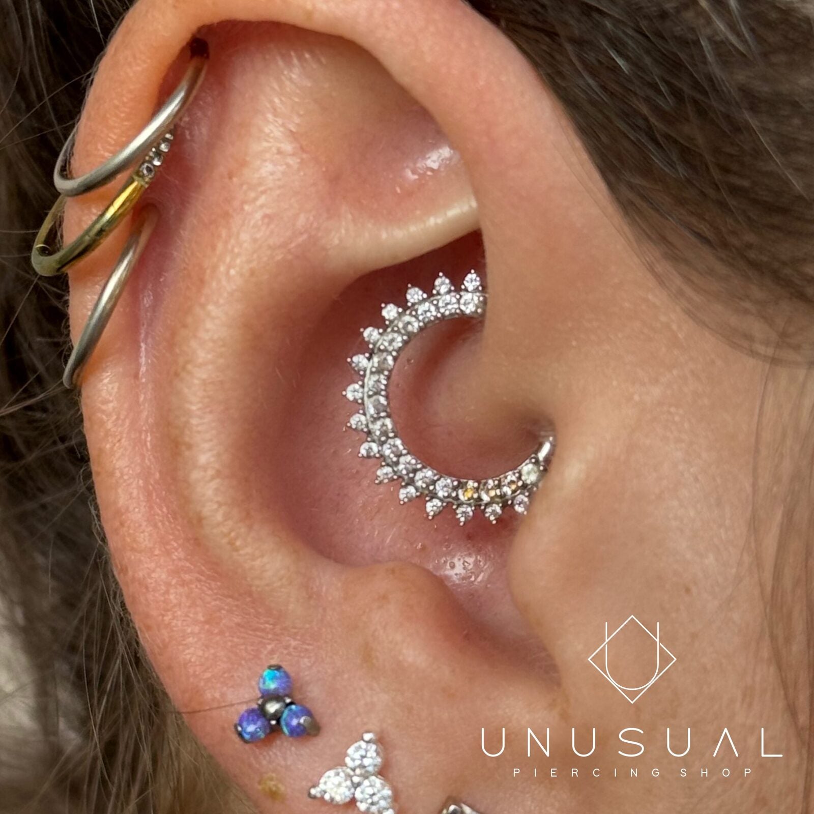 14kt gold Bombay Daith Piercing - UnusualPiercingShop.com