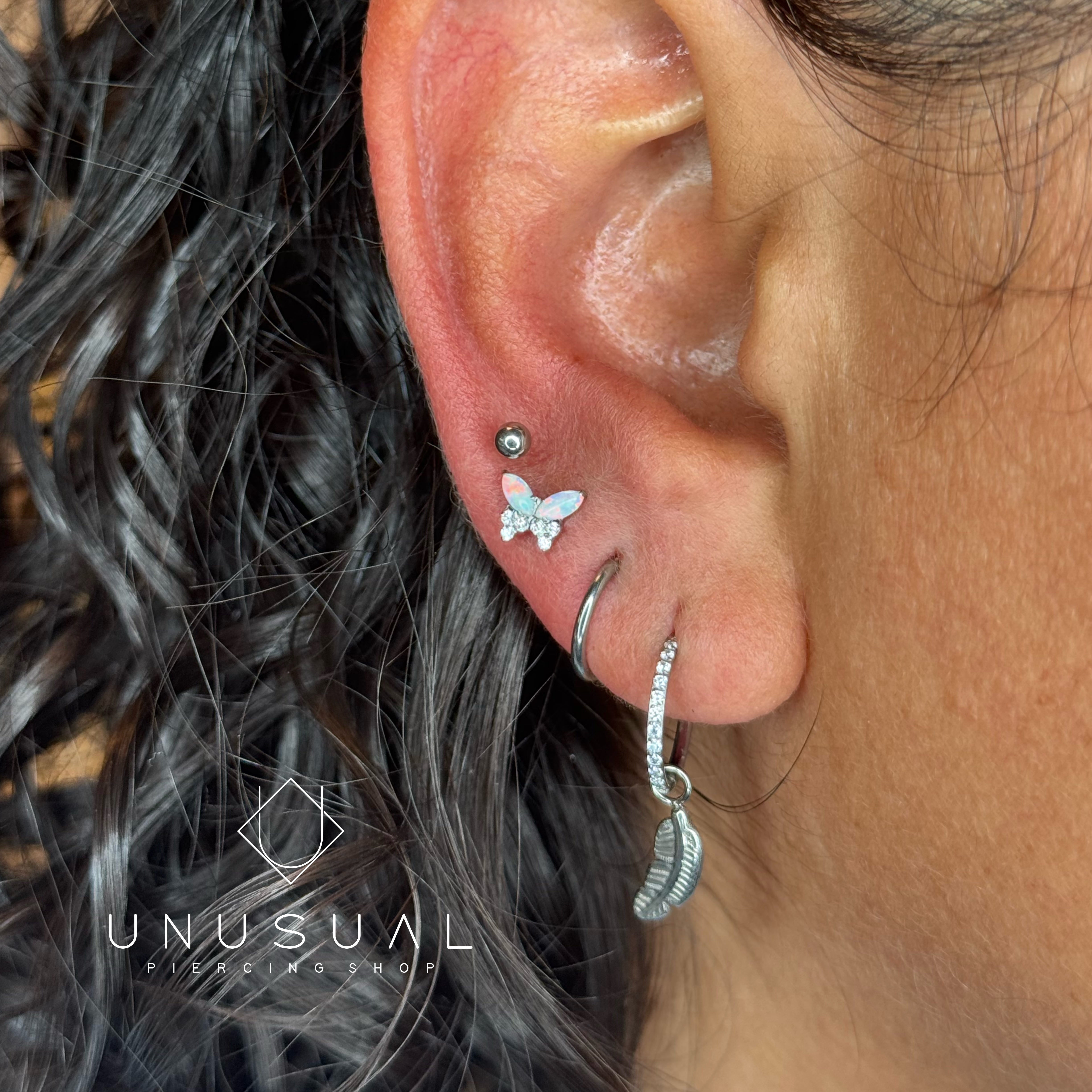 Plume | Clicker Piercing Titanio