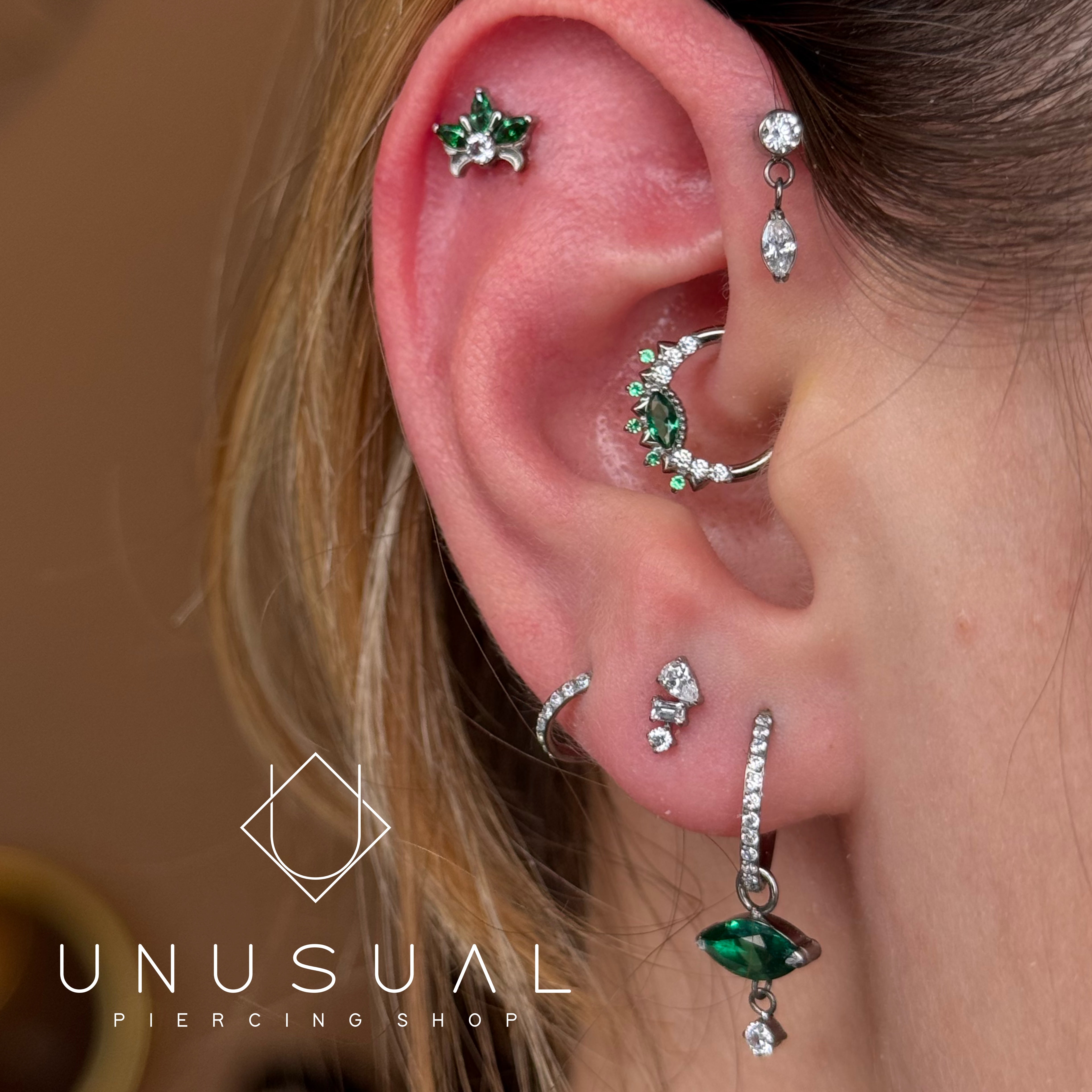 Crystal | Clicker Piercing Titanio