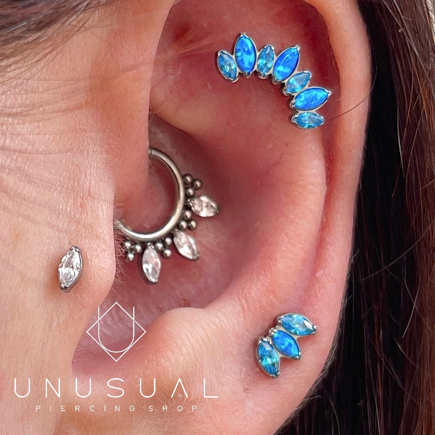 Blu Opal Diadem Piercing - UnusualPiercingShop.com
