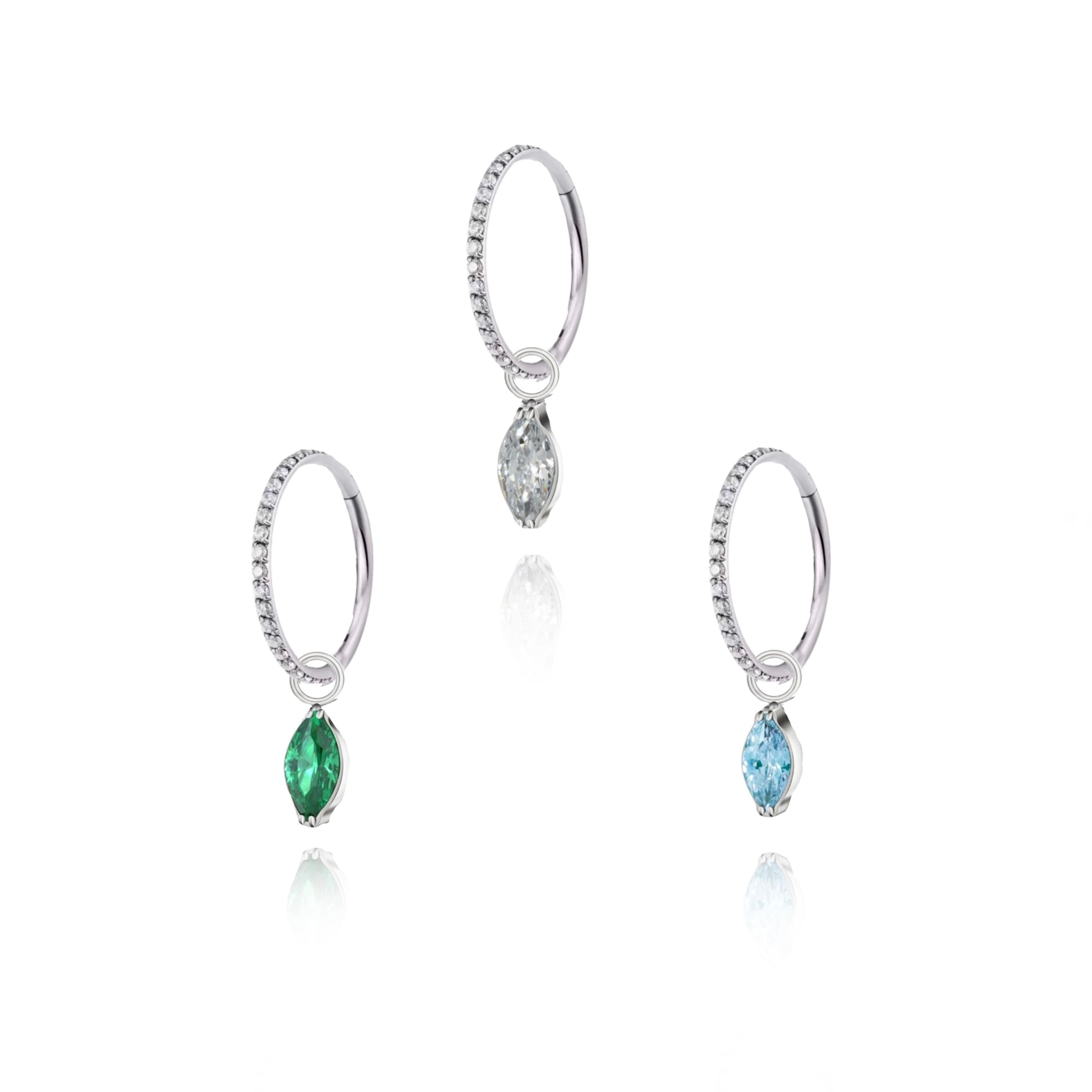 Mini Pendand Drop | Clicker Piercing Titanio