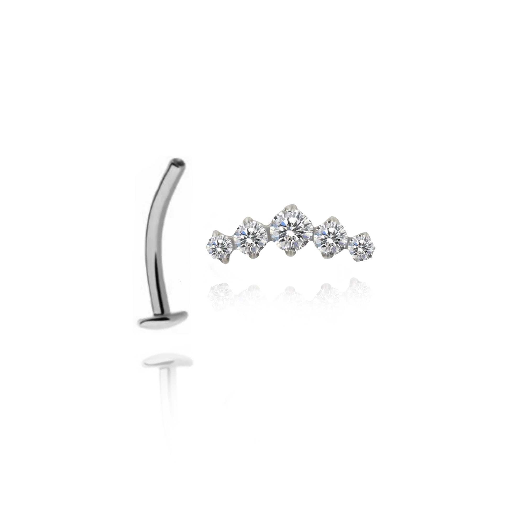 White Cluster | Floating Navel Piercing