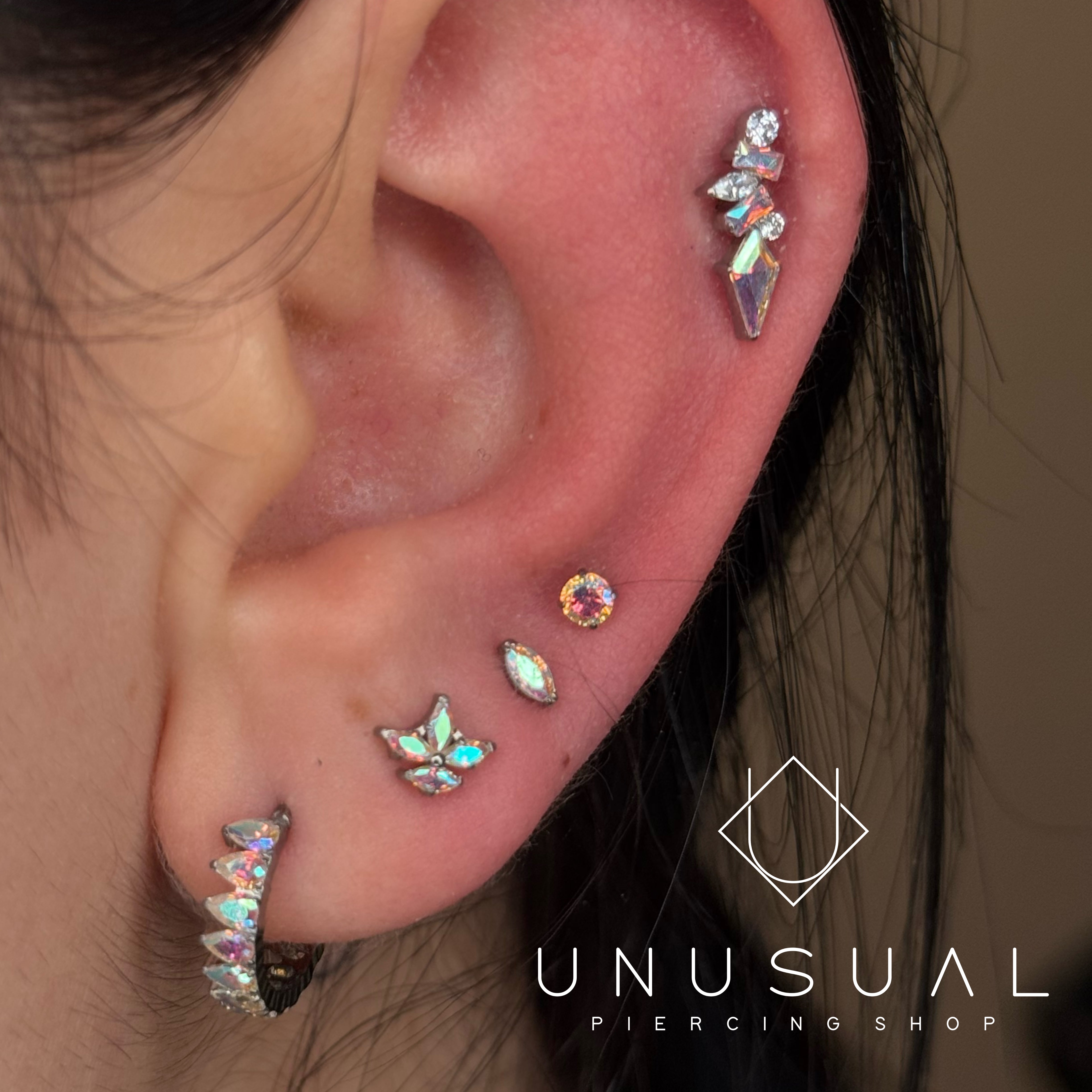 Rainbow Marquise | Piercing Titanio