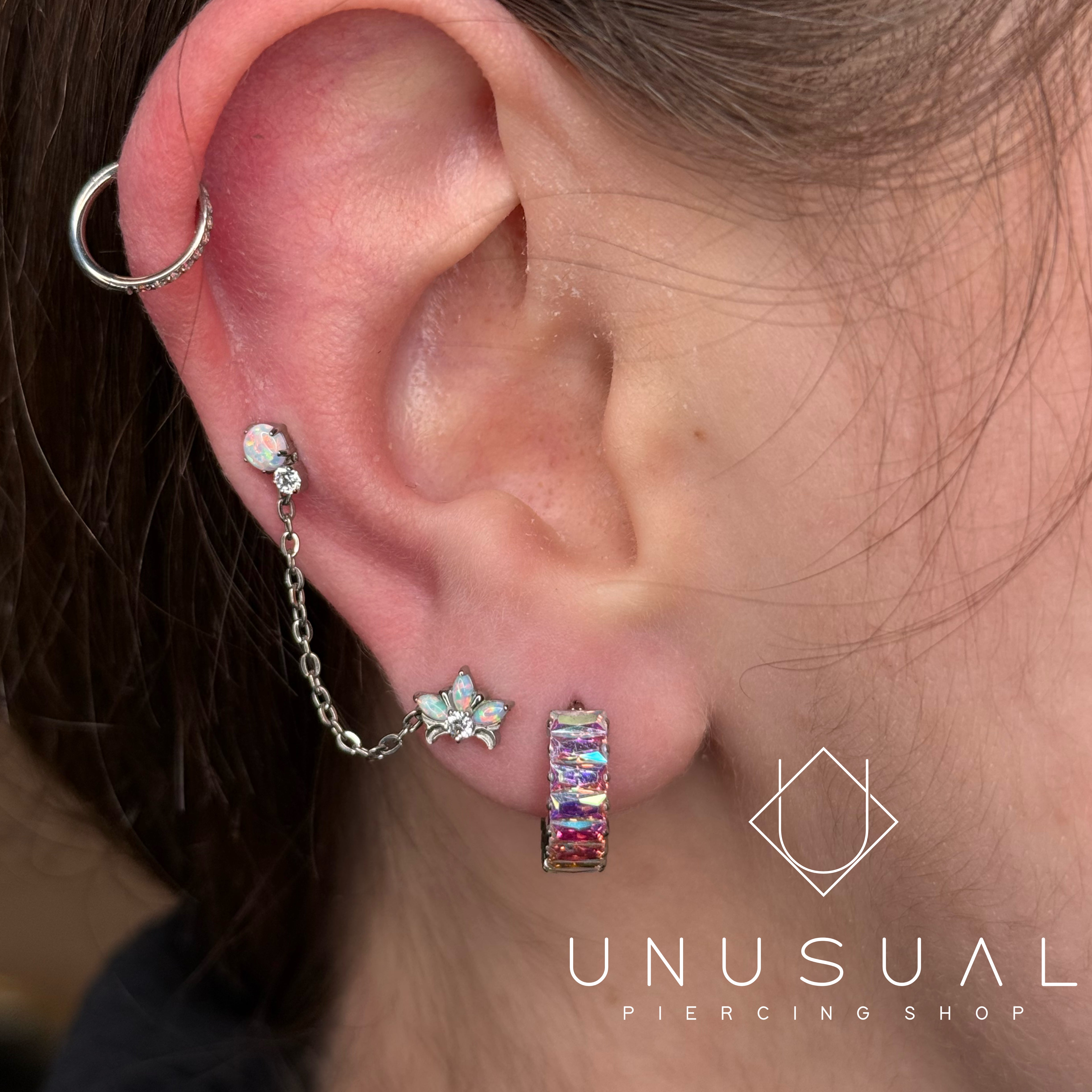 White Opal Lover | Piercing Titanio