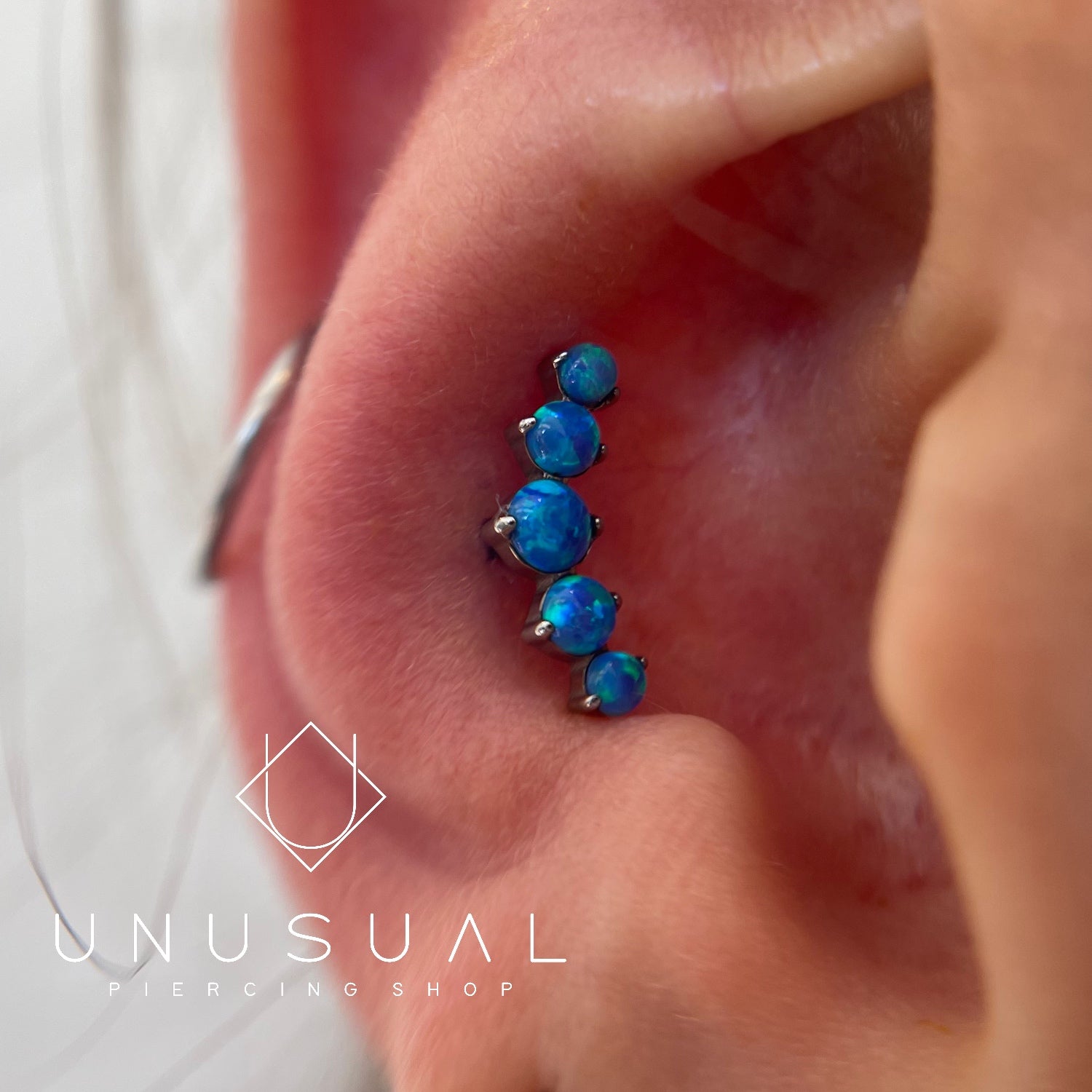 Opal Queen Cluster Piercing - UnusualPiercingShop.com