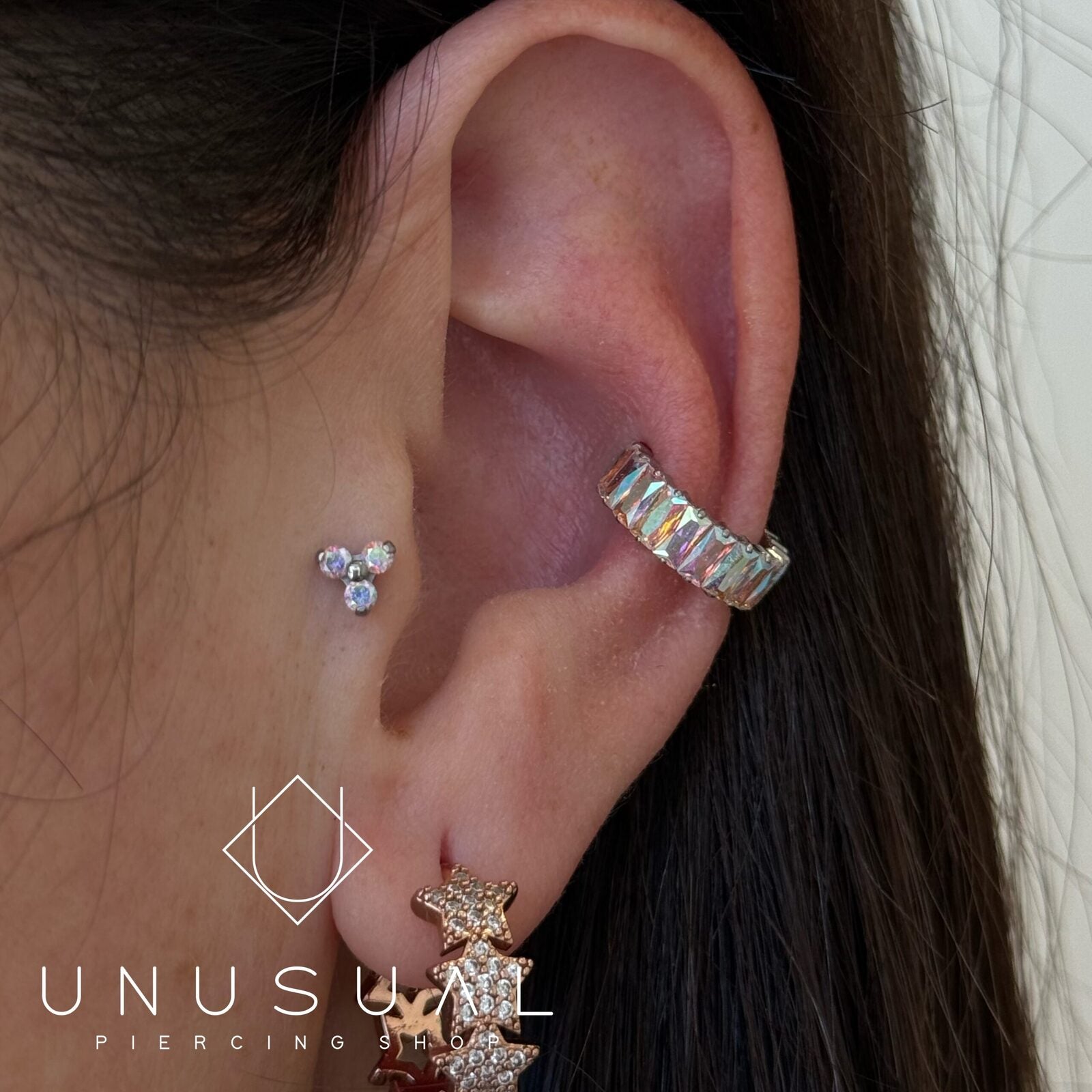 White Trilogy Piercing - UnusualPiercingShop.com